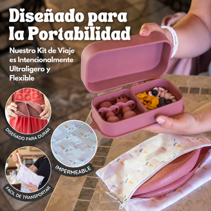 Set de Alimentación de Silicona para Viaje