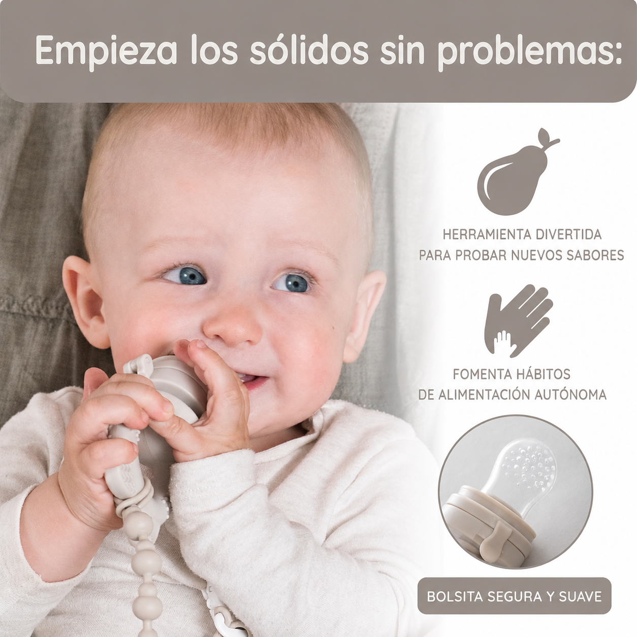juego de Alimentador de Frutas y Paletas para Bebé