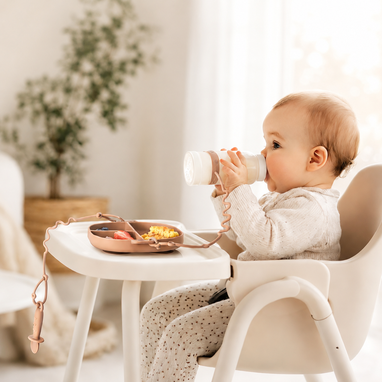 Set de Alimentación para Bebé con Succión y Correas