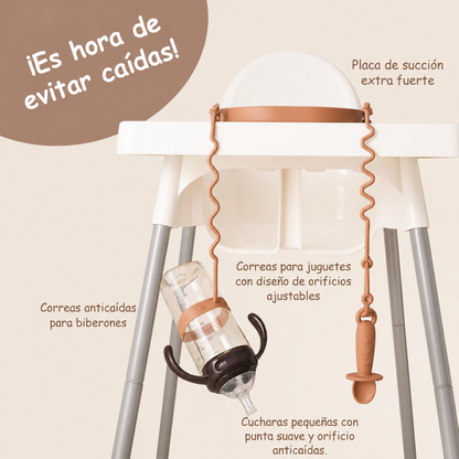 Set de Alimentación para Bebé con Succión y Correas
