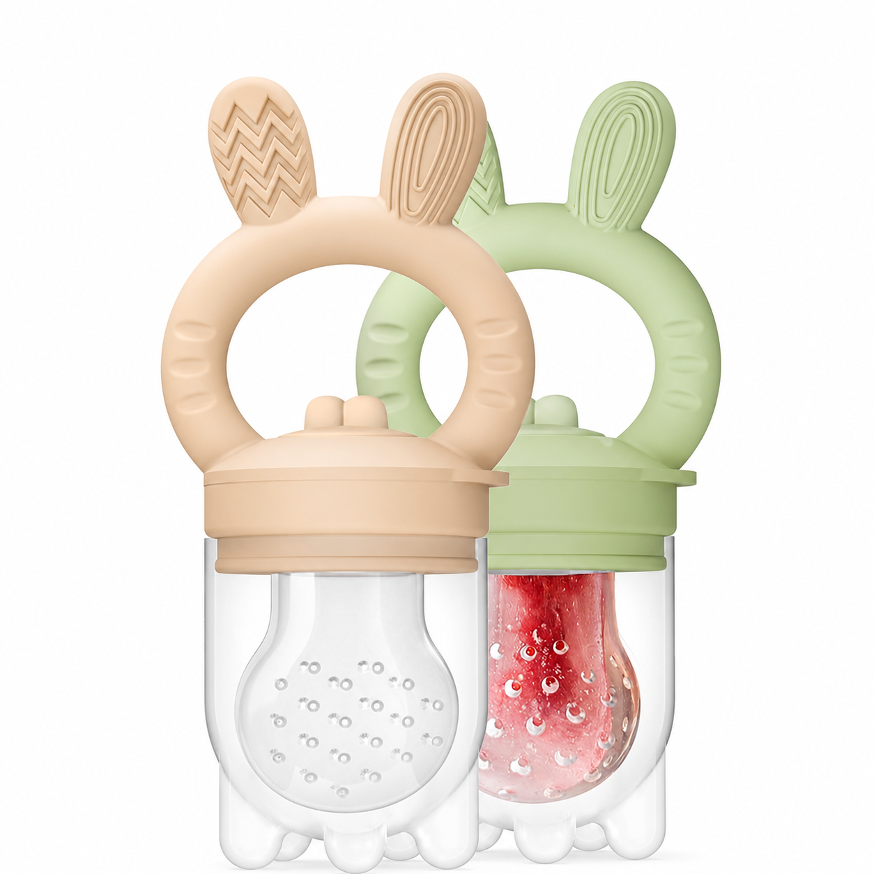 Set x2 Alimentadores de Frutas para Bebé con Bandeja Congeladora