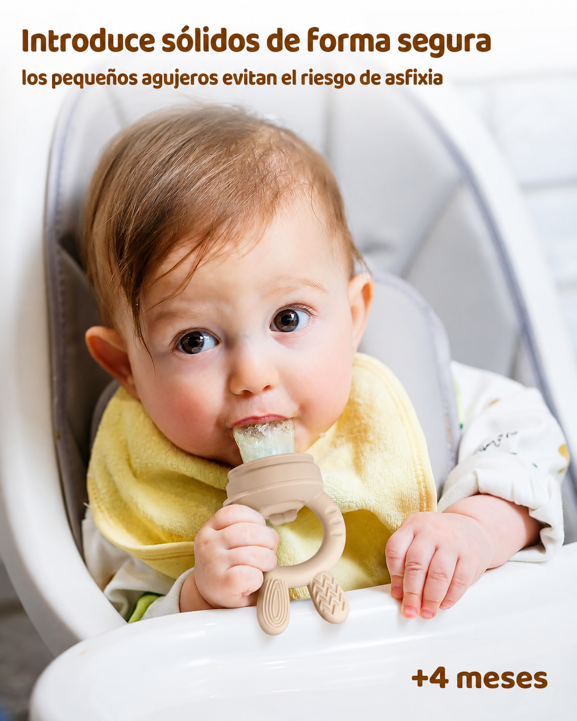 Set x2 Alimentadores de Frutas para Bebé con Bandeja Congeladora
