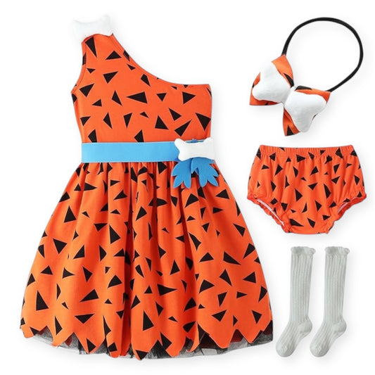 Disfraz Set de Bamm-Bamm para Bebé Niña