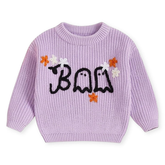 Suéter Tejido “BOO” de Halloween para Bebé