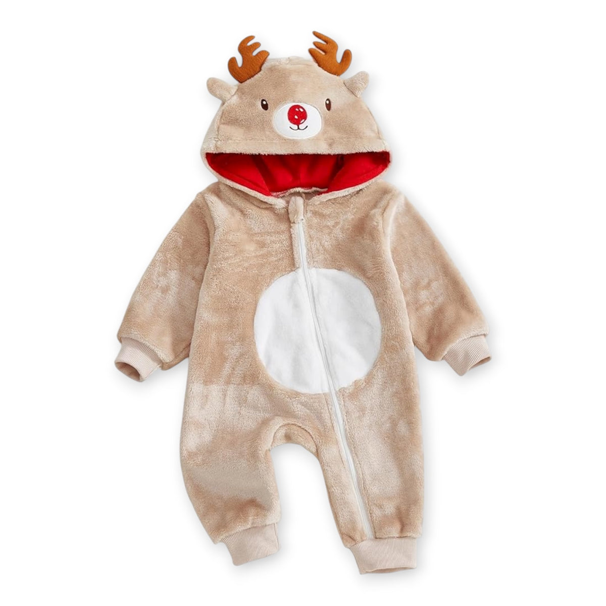Mameluco Navideño con Capucha de Reno
