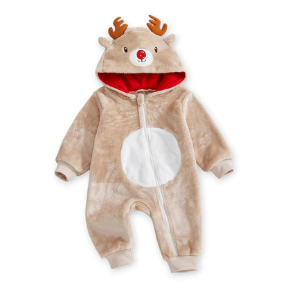 Mameluco Navideño con Capucha de Reno