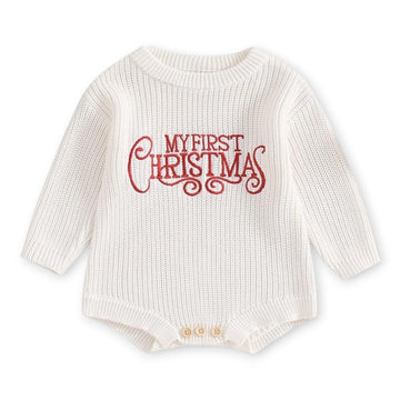 Mameluco Tejido "My First Christmas"