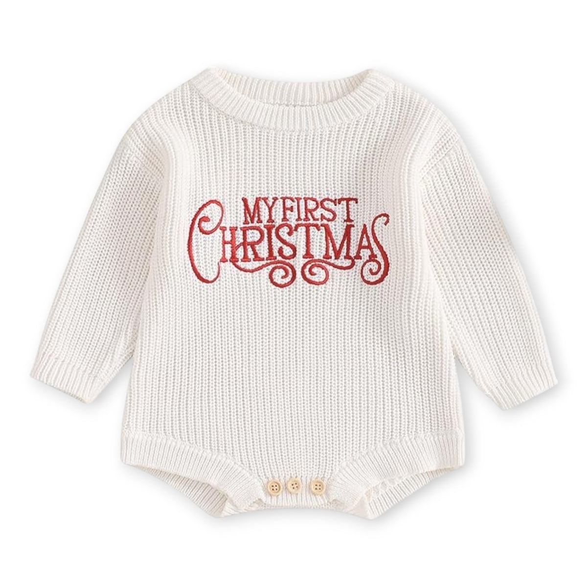 Mameluco Tejido "My First Christmas"