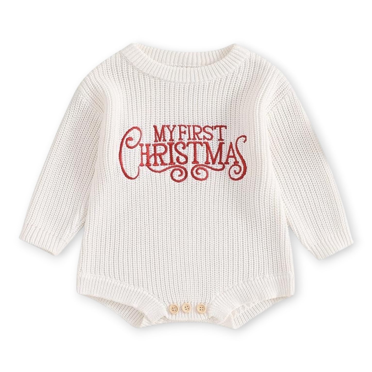 Mameluco Tejido "My First Christmas"