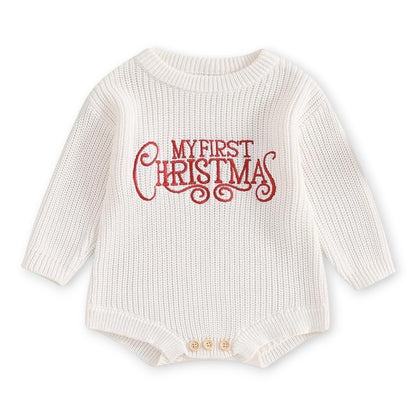 Mameluco Tejido "My First Christmas"