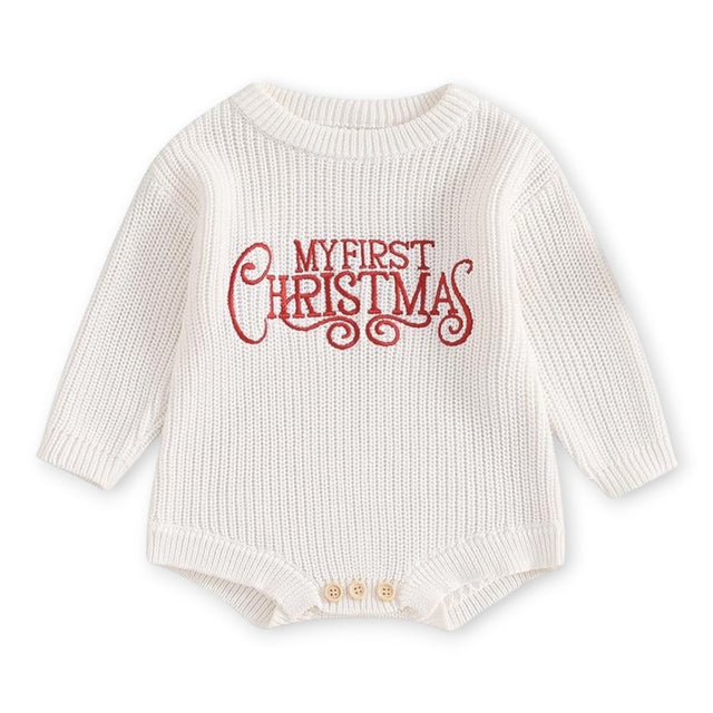 Mameluco Tejido "My First Christmas"