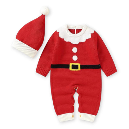 Traje de Navidad Tejido para Bebé con Gorro