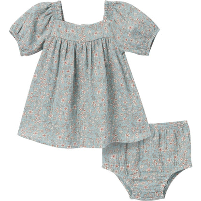 Set Eloise Vestido y Cubrepañal de Algodón