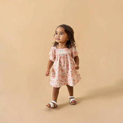 Set Eloise Vestido y Cubrepañal de Algodón