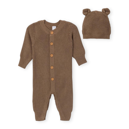 Set Mameluco y Gorro Tejido Teddy