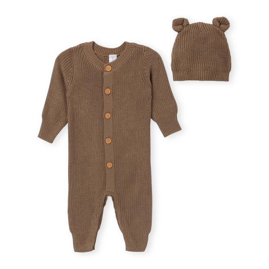 Set Mameluco y Gorro Tejido Teddy
