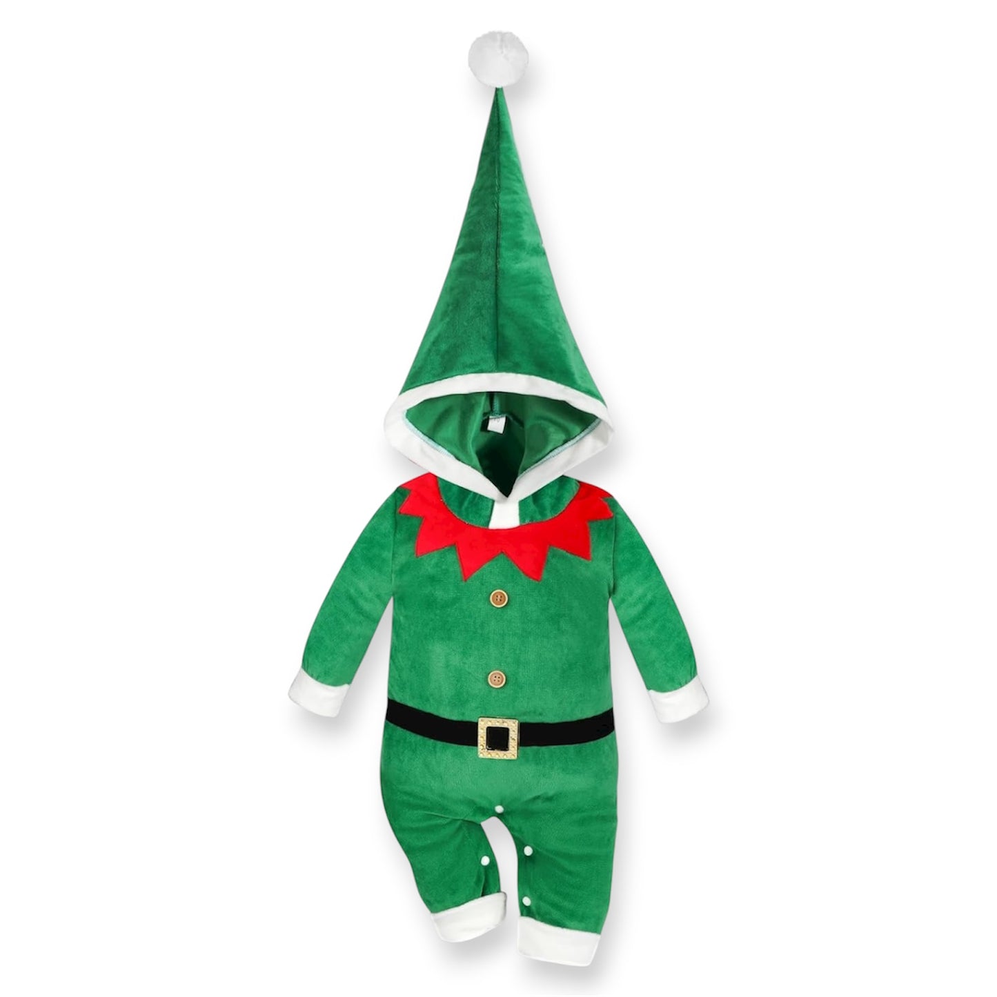 Mameluco con Capucha Elfo Navideño