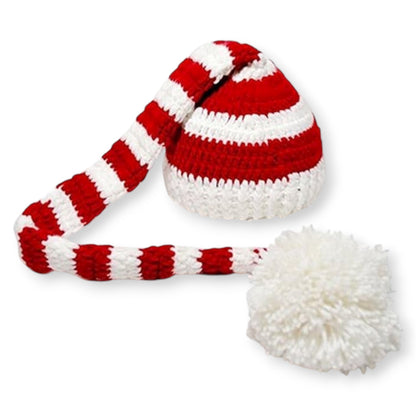 Gorro Tejido Navideño de Rayas para Bebé