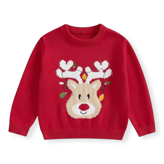 Suéter de Reno Navideño 100% Algodón