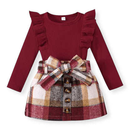 Set Jade Blusa & Falda Navidad Clásica