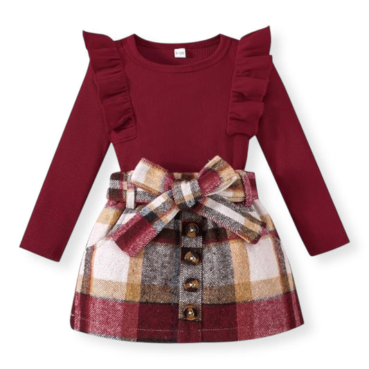 Set Jade Blusa & Falda Navidad Clásica