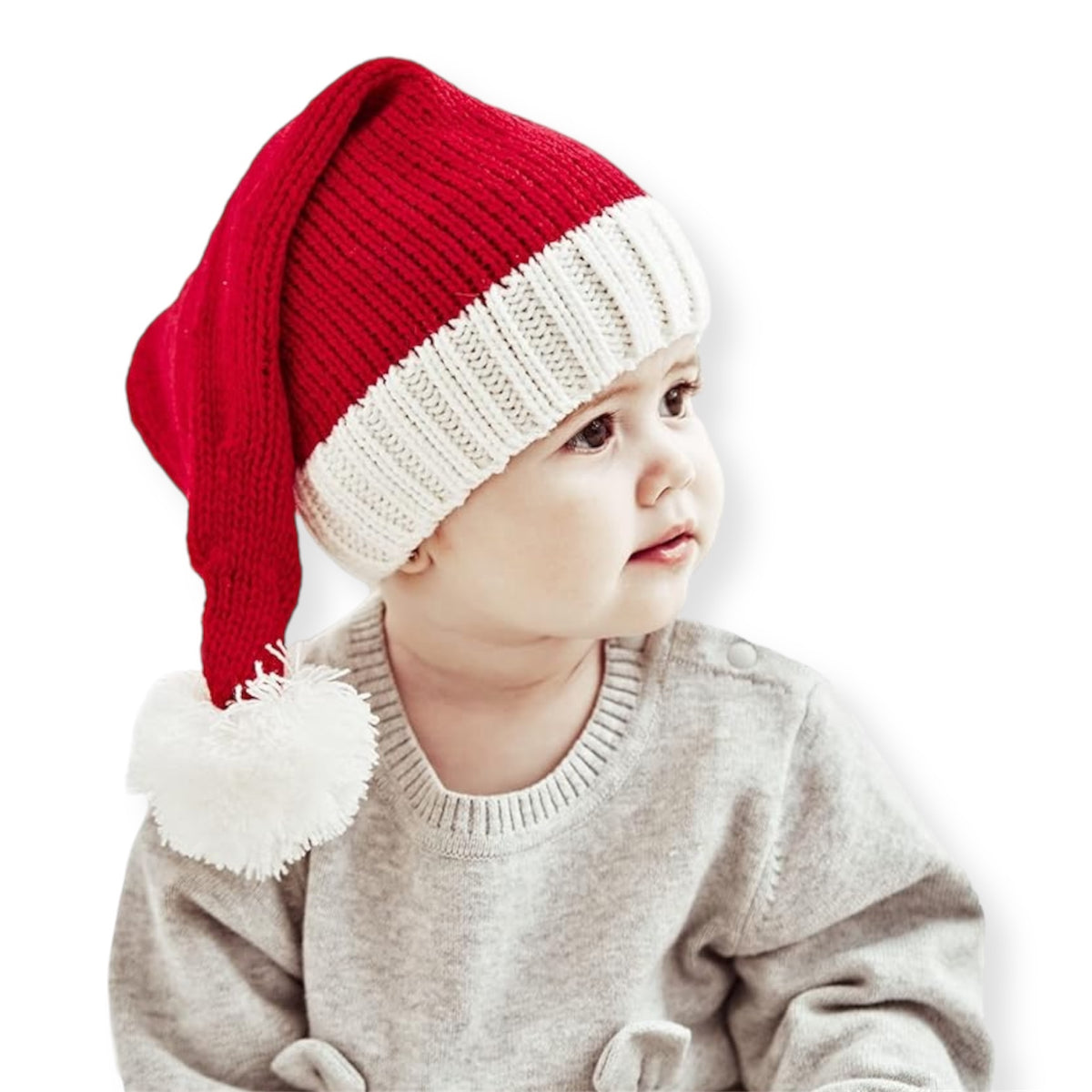 Gorro de Navidad Tejido para Bebés y Adultos