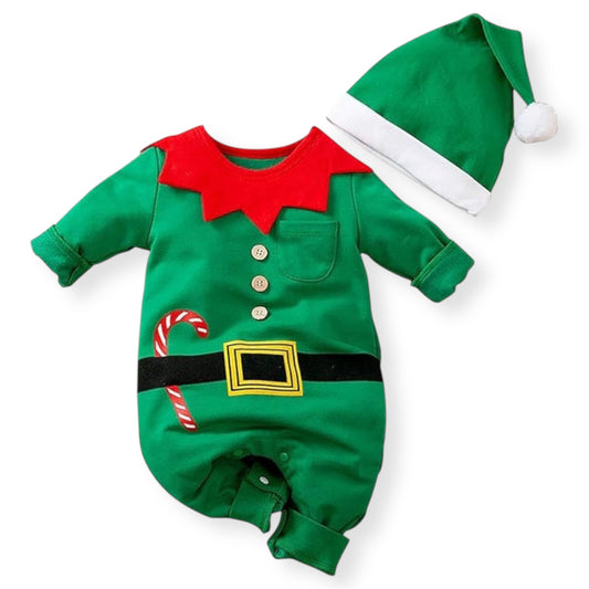 Set Traje y Gorro Elfo de Santa