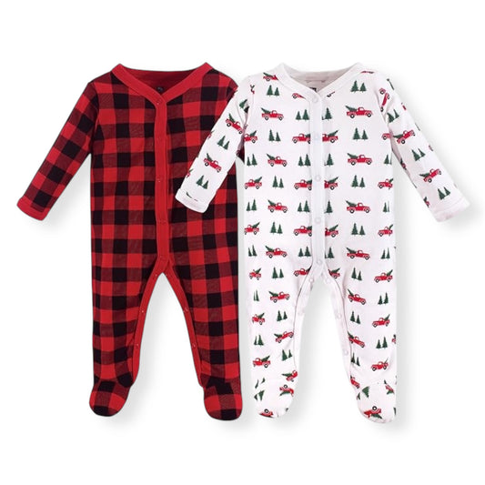 Set Pijama Navideña Unisex x2 100% Algodón