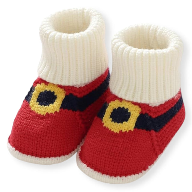 Botines Navideños Tejidos de Santa
