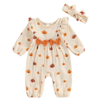 Set Mameluco + Diadema Cute Pumpkin