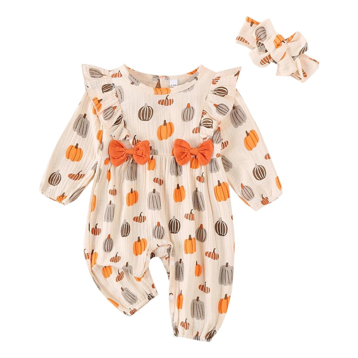 Set Mameluco + Diadema Vintage Pumpkin