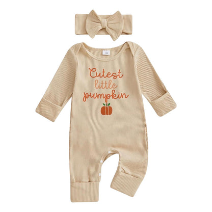 Set Mameluco + Diadema Little Pumpkin
