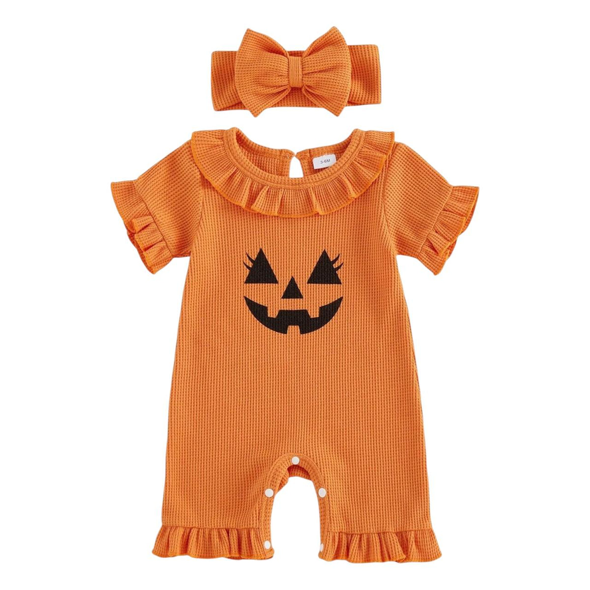 Set Mameluco + Diadema Tiny Pumpkin