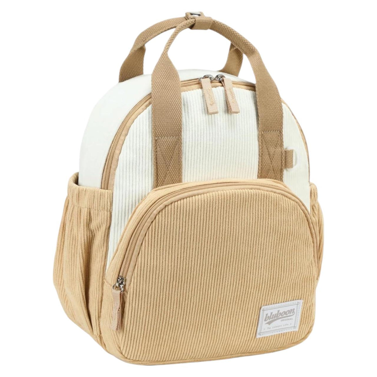 Morral Infantil en Pana Bicolor - Beige (con Portanombre)