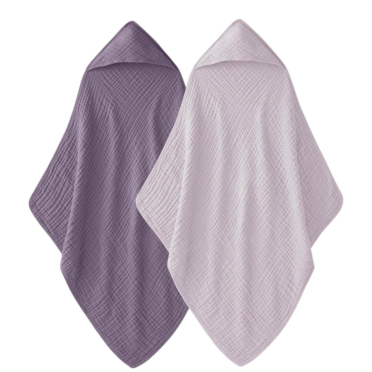 Set de 2 Toallas de Bebé con Capucha – 100% Muselina de Algodón