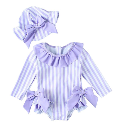 Vestido de Baño Manga Larga con Gorro UV