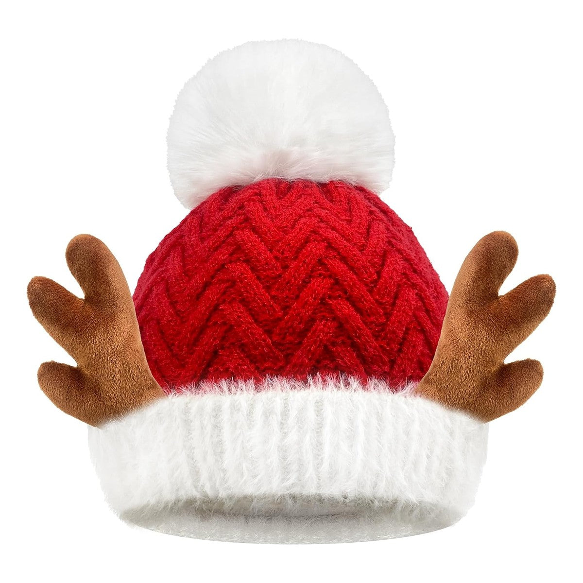 Gorro Tejido Reno con Pompón