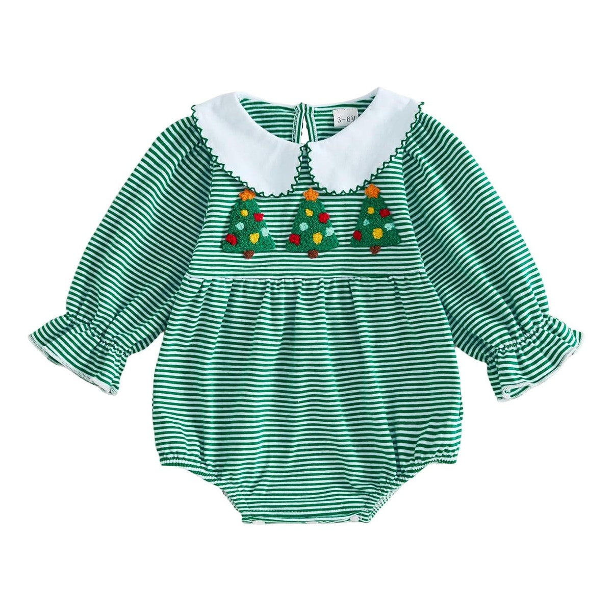 Mameluco Olivia a Rayitas - Verde