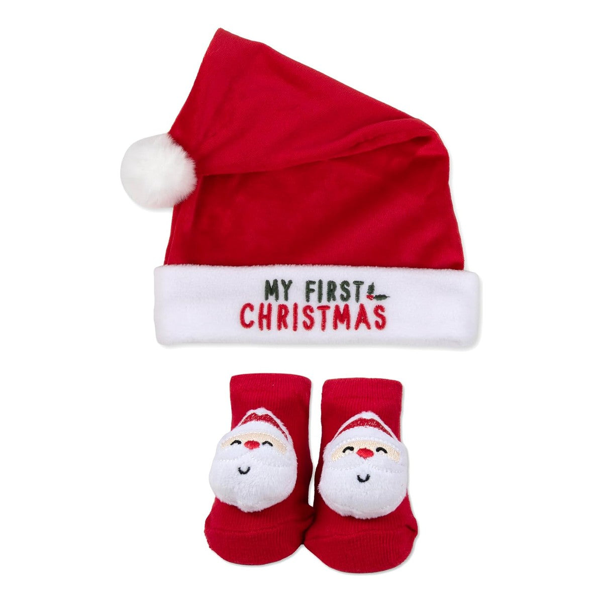 Set Gorro y Medias Mi Primera Navidad