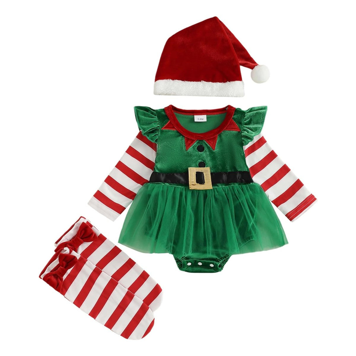 Set Vestido Luna con Gorro - Verde