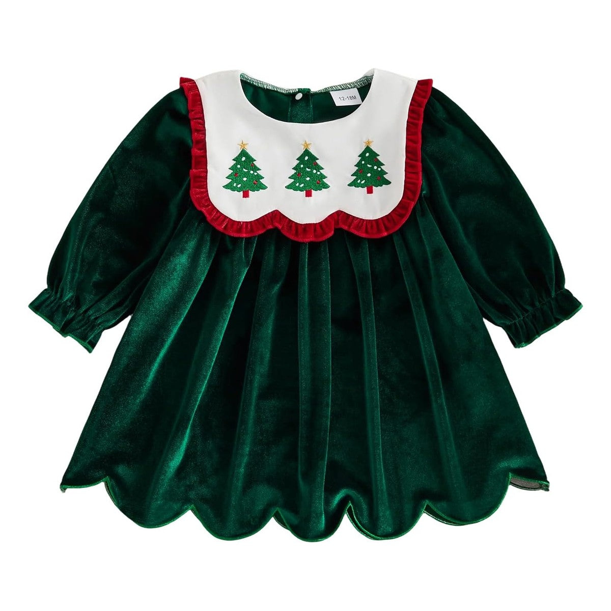 Vestido Celeste de Terciopelo - Verde